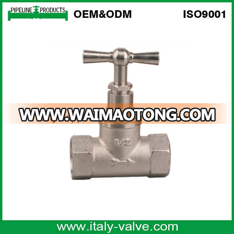 OEM&ODM Quality Nickle Plate Forged Brass Stop Valve with T Handle (AV4003)