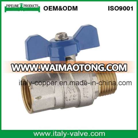 Customized Quality Plated Brass Butterfly Ball Valve (AV10038)