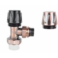 Su-w297 Red Bronze Wifi Twin Angled Thermostatic Radiator Valves